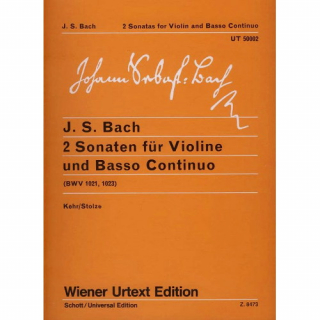 Bach, Johann Sebastian: 2 Sonaten für Violine und Basso Continuo