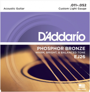 D'Addario EJ26 .011 akusztikus gitár húrszett