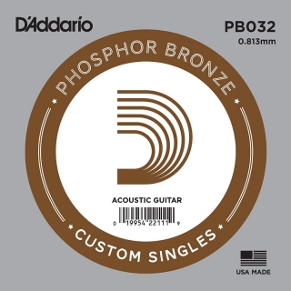 D'Addario PB032 d-4 fonott akusztikus gitár húr (.032)
