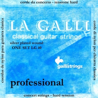 Galli LG40 La Galli klasszikusgitár húrszett, hard tension 